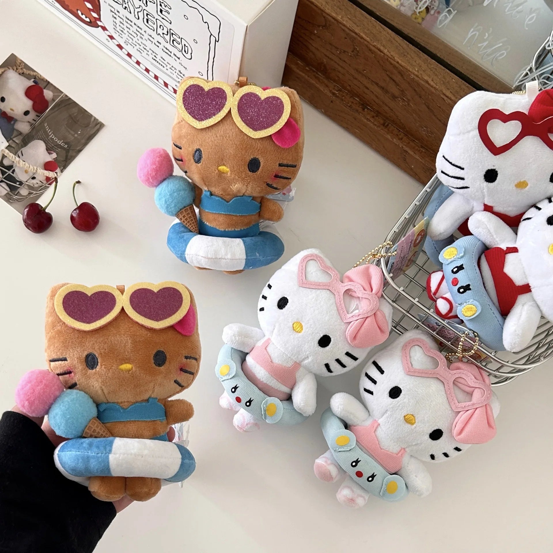 10cm Sanrio Plush Stuffed Soft Doll Keychain Cartoon Hello Kitty Plushies Bag Pendant Accessories Girls Gift Kids Toys 10cm Sanrio Plush Stuffed Soft Doll Keychain Cartoon Hello Kitty Plushies Bag Pendant Accessories Girls Gift Kids Toys